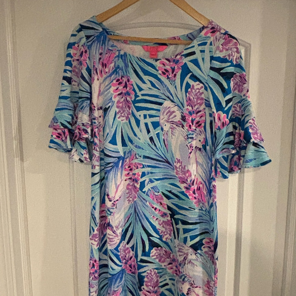 Lilly Pulitzer Blue and Pink Floral Dress